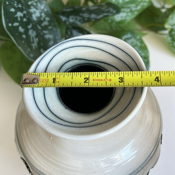 Handmade Pottery Vase Abstract Shapes Husby - Picture 11 of 12